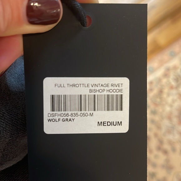 DARC SPORTS FULL THROTTLE "VINTAGE RIVET BISHOP" HOODIE IN WOLF GRAY - Picture 6 of 11